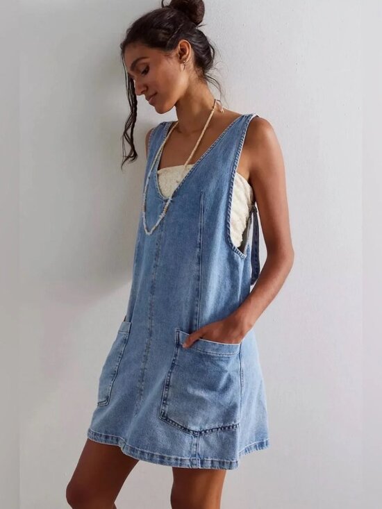 We The Free Dresses & Skirts - WE THE FREE - High Roller Skirtall in light denim